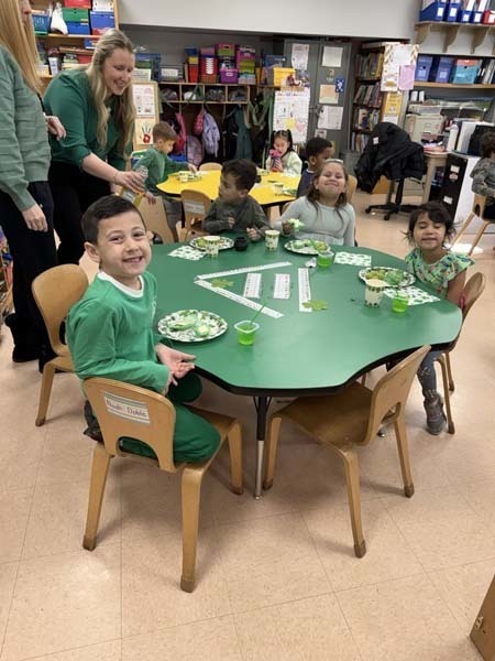Students at Chestnut Street School in West Hempstead celebrated St. Patrick’s Day in memorable fashion. 