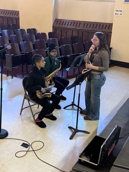  Students and teachers from West Hempstead Secondary School collaborated with George Washington School during Mentorship Week.       