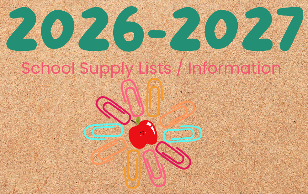 2026-2027 School Supply Lists/Info