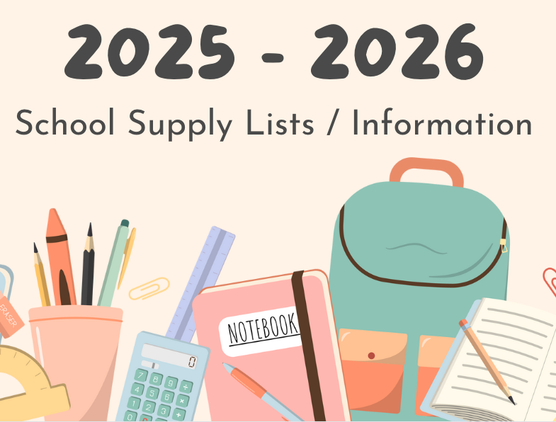 2025 School Supply Lists / Information