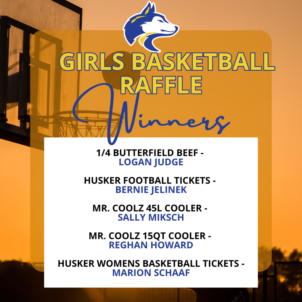Girls Basketball Raffle Winners