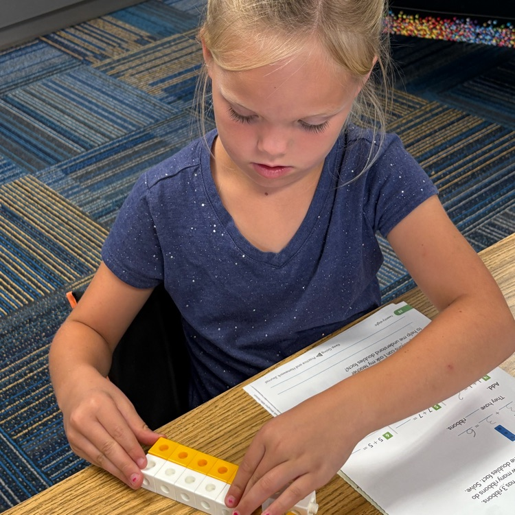 using cubes to learn doubles facts