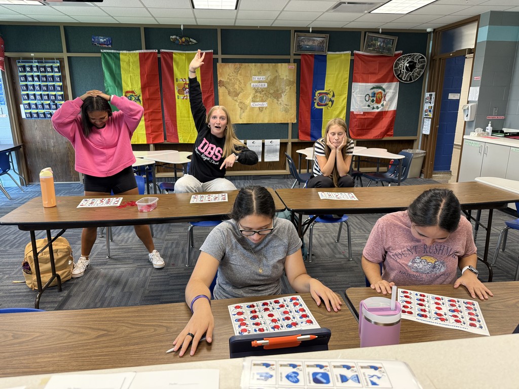 The ladies are playing some competitive loteria!