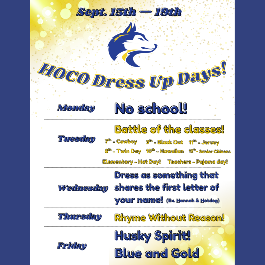 2025 Homecoming Dress up Days
