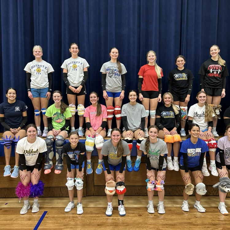 volleyball team with odd kneepads