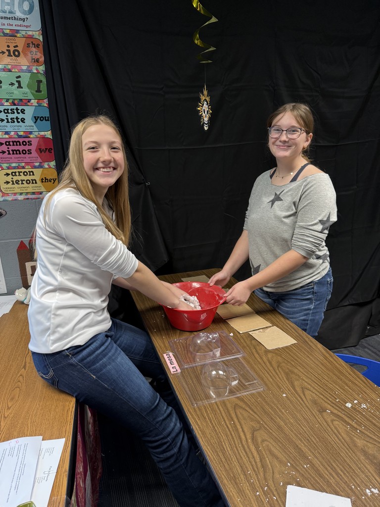 Spanish III making sugar skulls