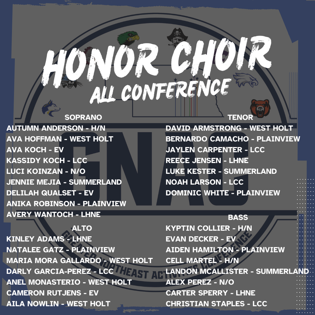 All Conference Choir Members