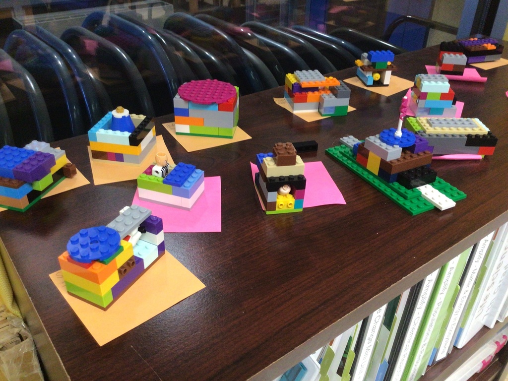 Student LEGO drop creations
