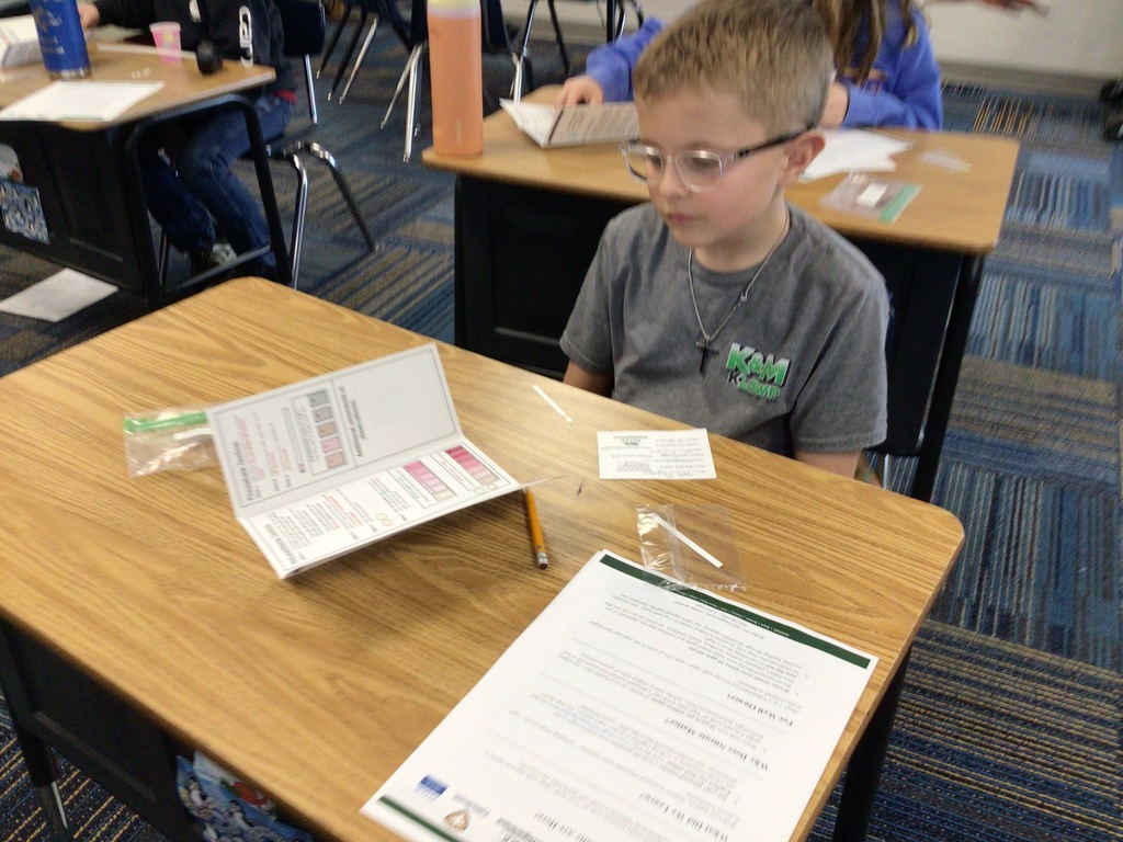 Testing water samples.