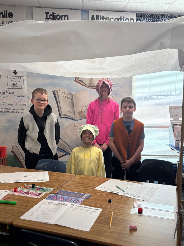 4th graders have been busy traveling The Oregon Trail! Through hands - on activities and teamwork, students got to simulate what life was like for pioneers-making choices, facing challenges, and learning how tough the journey west really was!