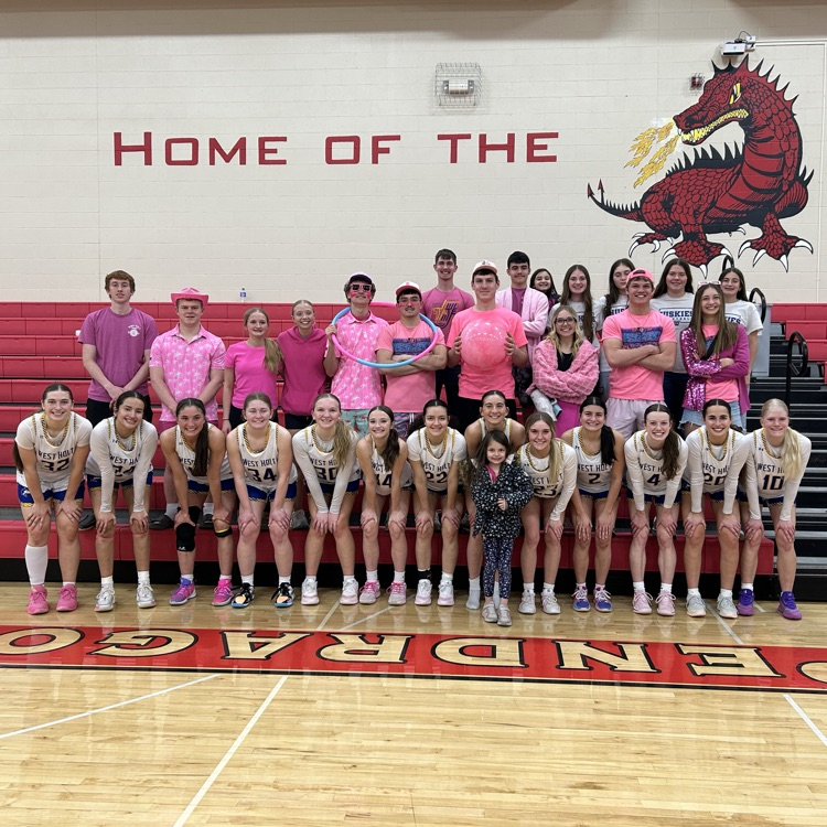 basketball team and student section