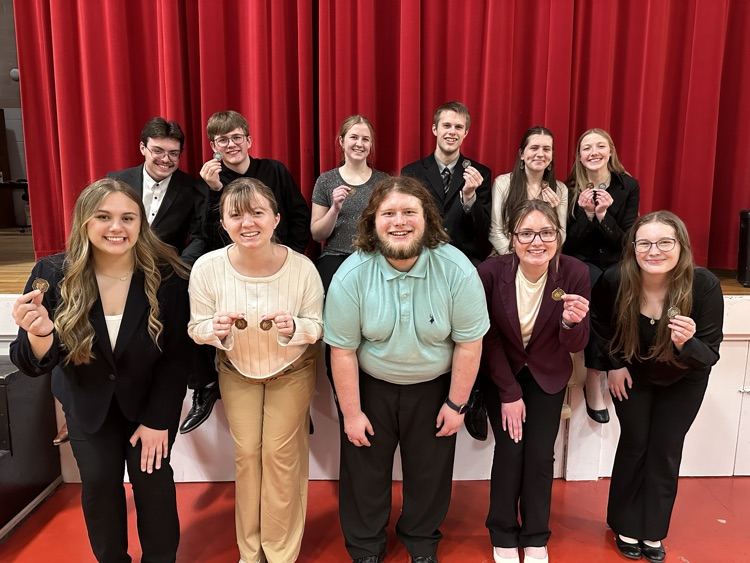Speech medalists at Creighton Invite 3/7