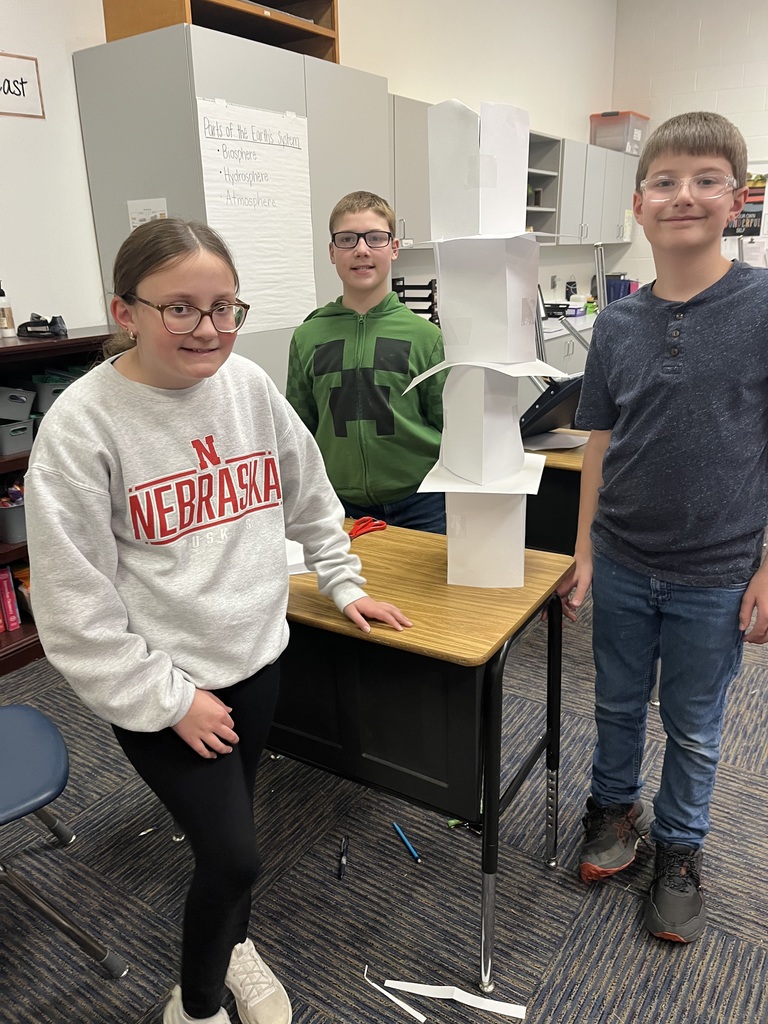 students building tower
