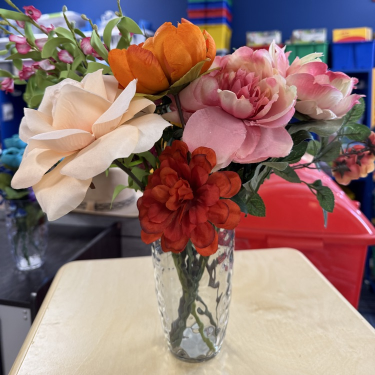 Floral design by the students to sell at their flower shop.