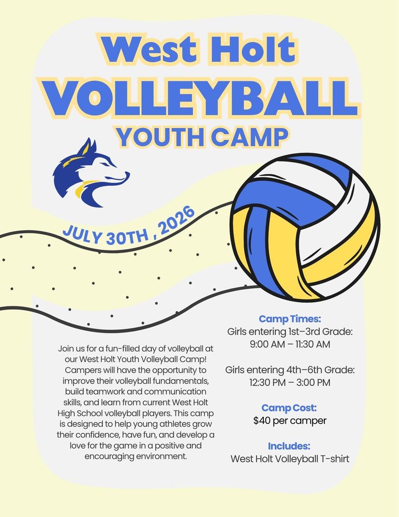 Volleyball camp info.