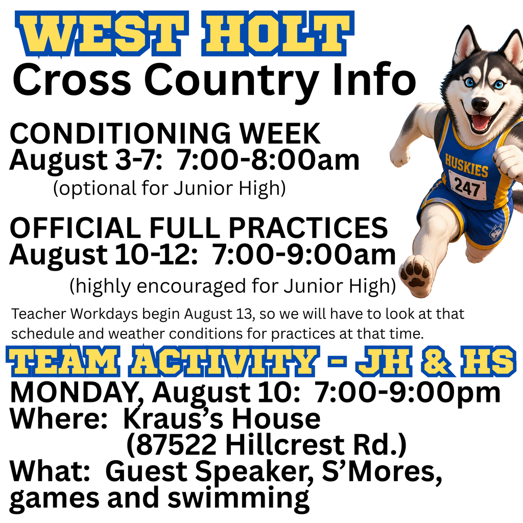 Cross Country Practice Info