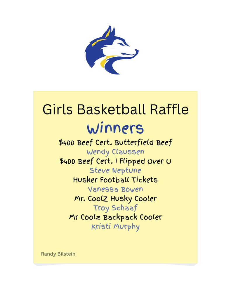 Congratulations to the Winners of the GBB Fundraiser!