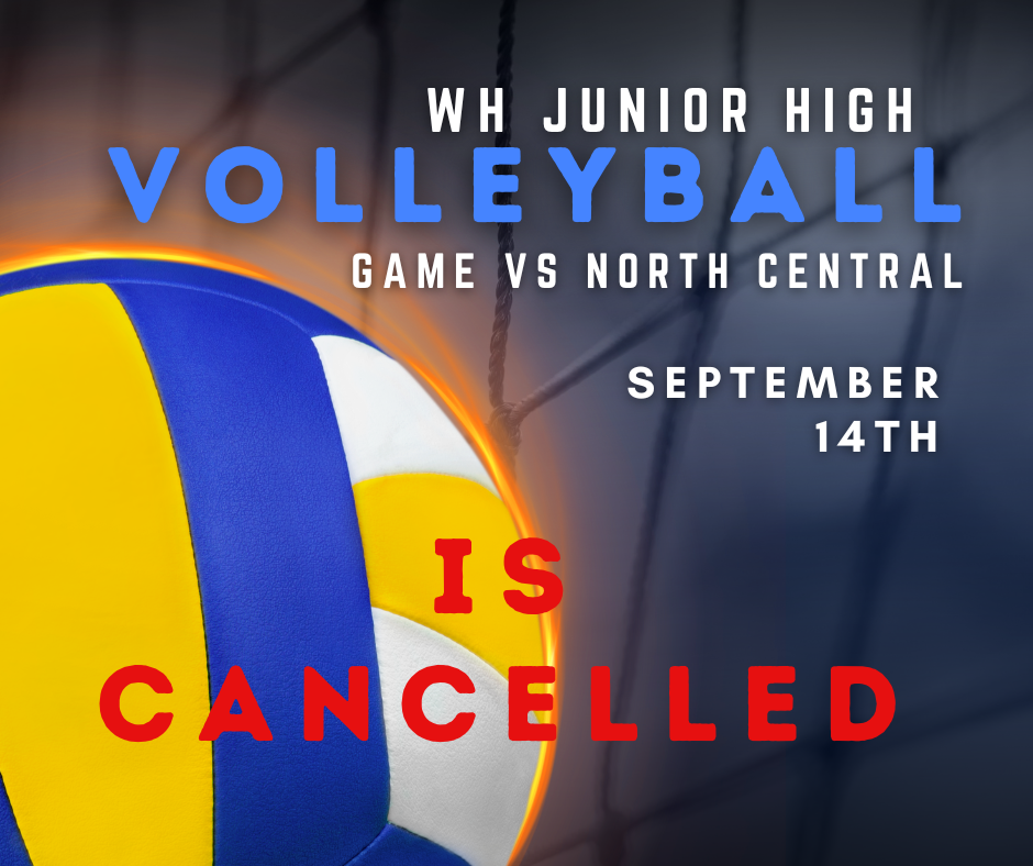 NO JHVB game at North Central, Monday, September 14th