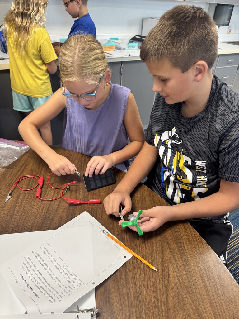 Students created wind turbines.
