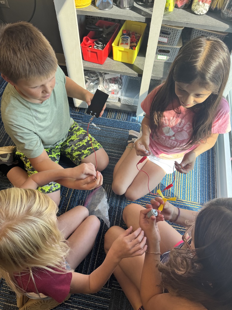Students created wind turbines.