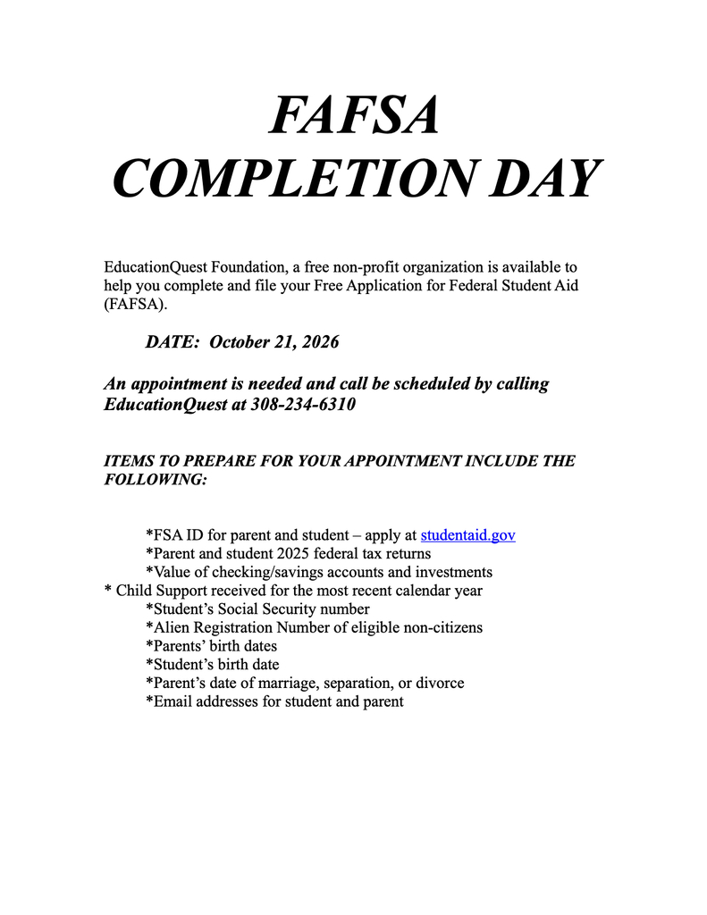 FAFSA Completion Day - O'Neill