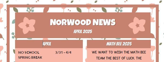 Norwood April 2025 Newsletter