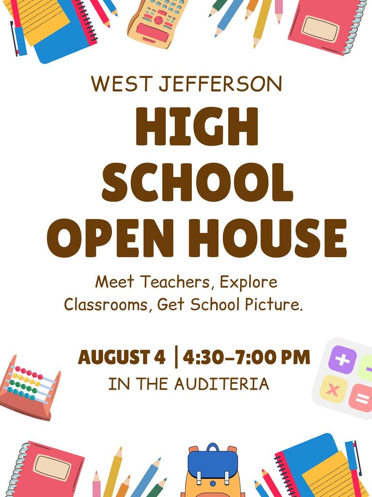 Image for High School Open House on Aug 4th at 4:30PM