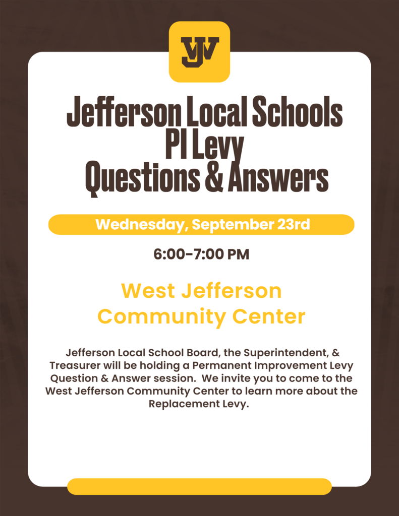 PI levy Q& A September 23 , 2026 from 6 - 7 pm.