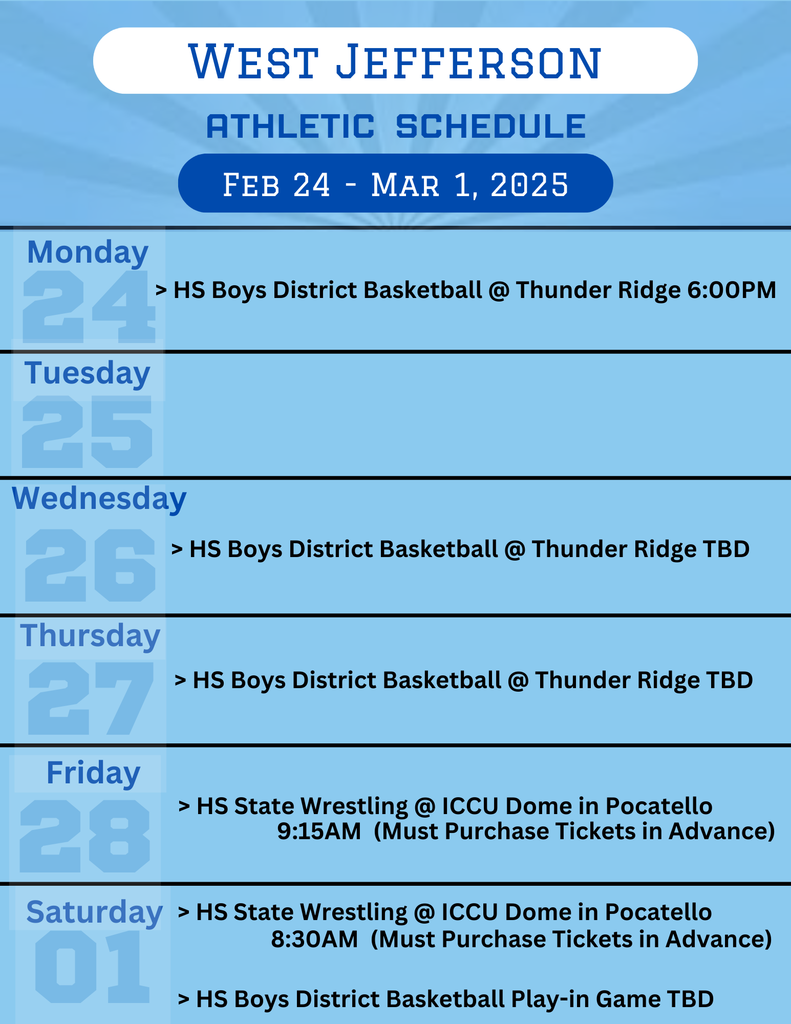 Athletic Schedule