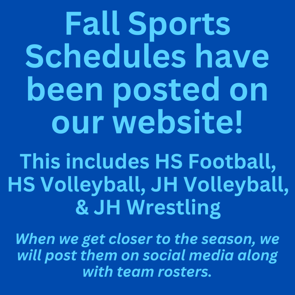 Fall Sports Schedules