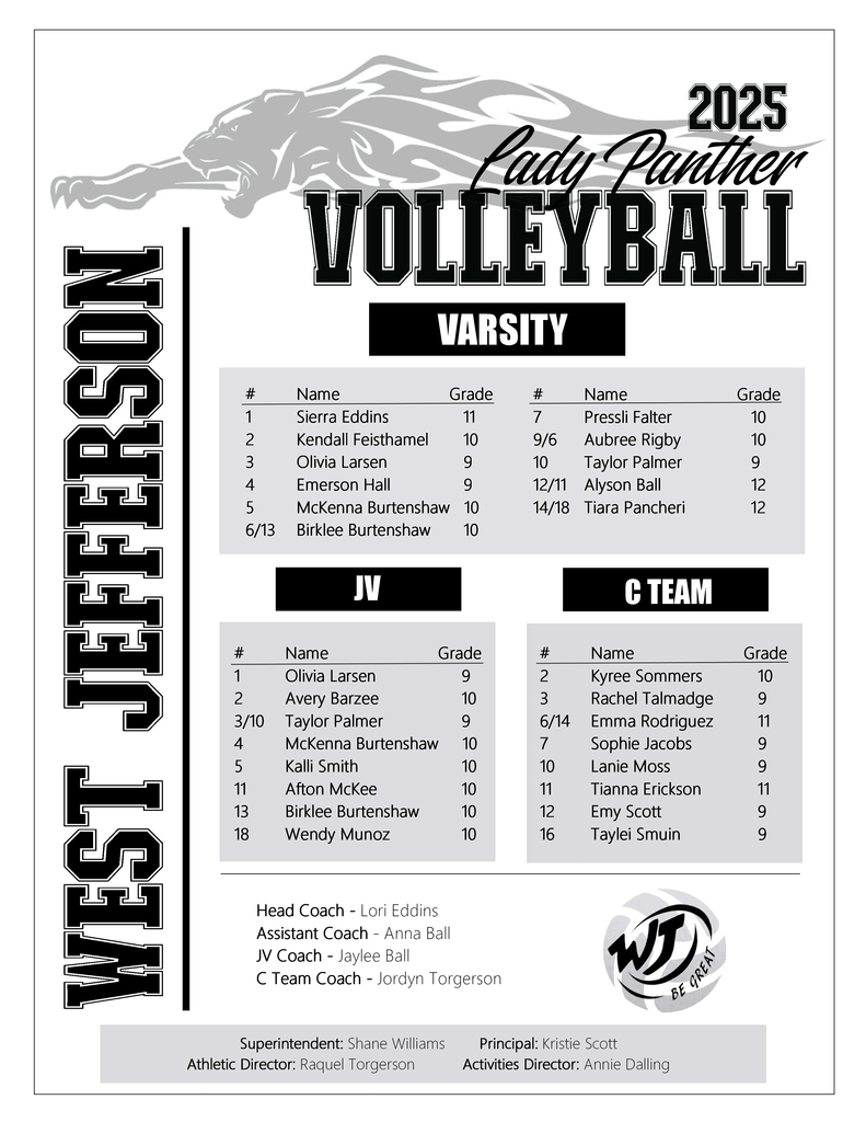 HS Volleyball Roster