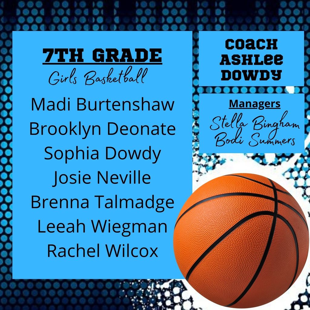 7th Grade Girls Basketball Roster