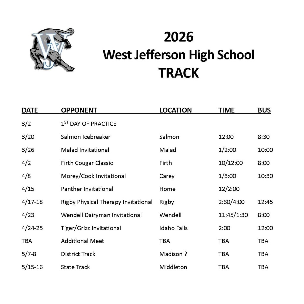 HS Track Schedule