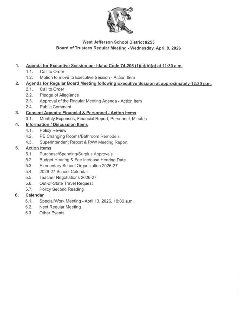 Regular Board Meeting