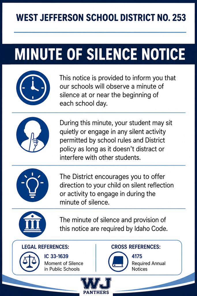 Minute of Silence Notice