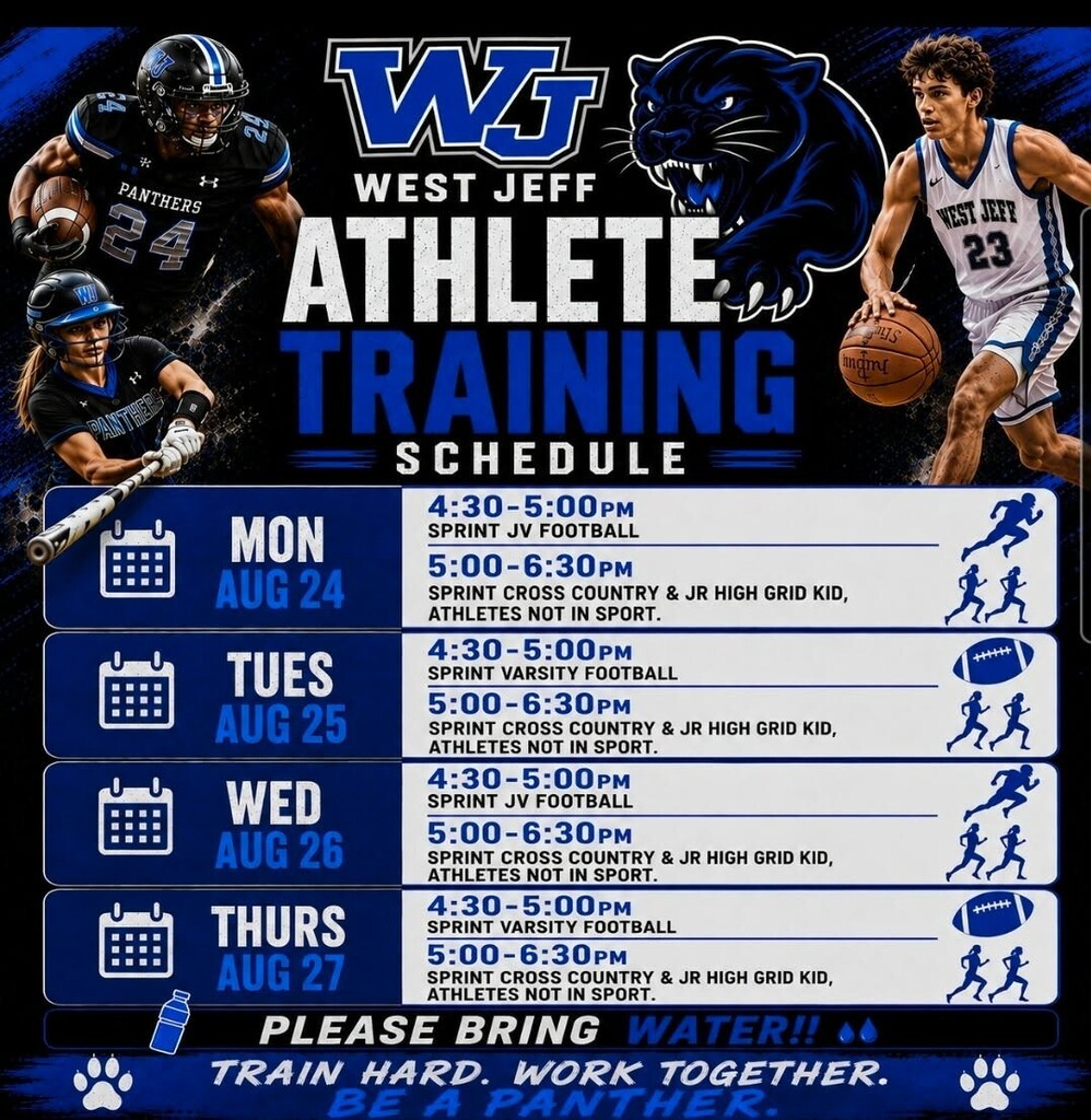 Athletic Training Schedule