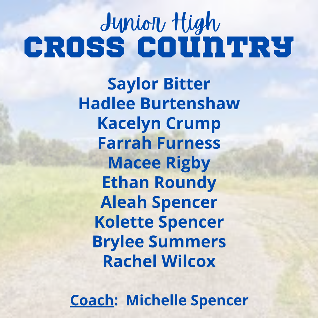 JH Cross Country Roster