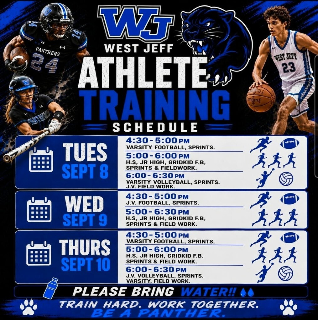 Athletic Training Schedule