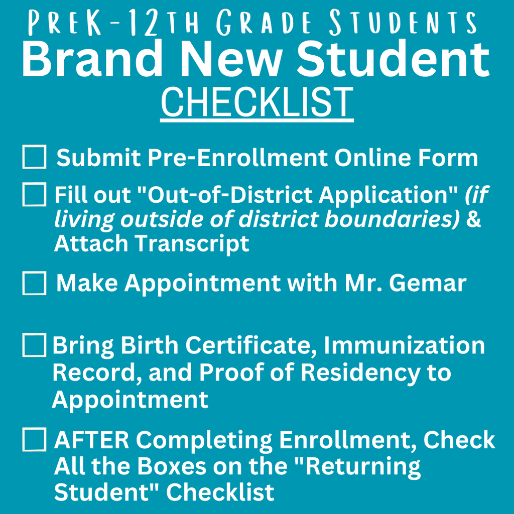 New Student Checklist