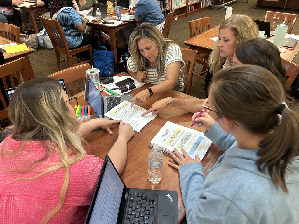 teachers at a table