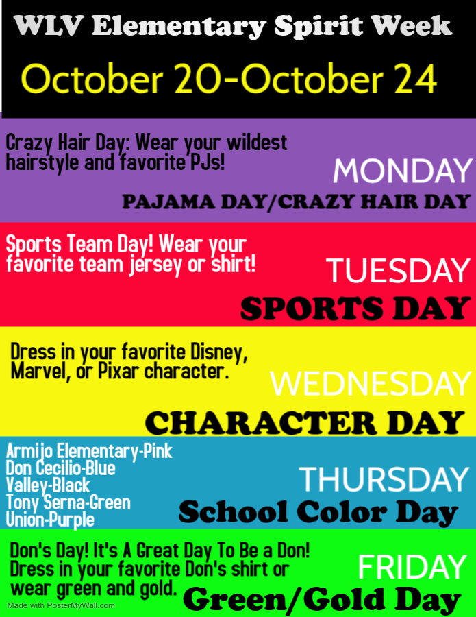 2025 Homecoming Flyer for West Las Vegas Elementary Schools 