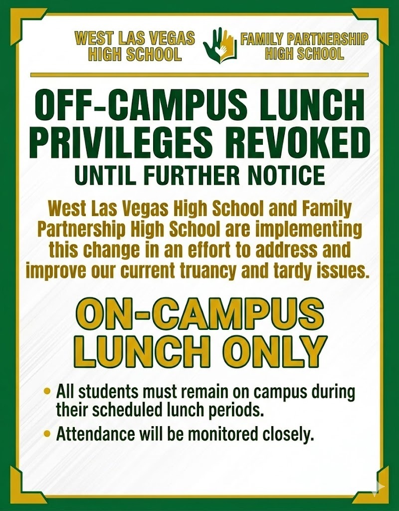 Off-campus lunch privileges revoked
