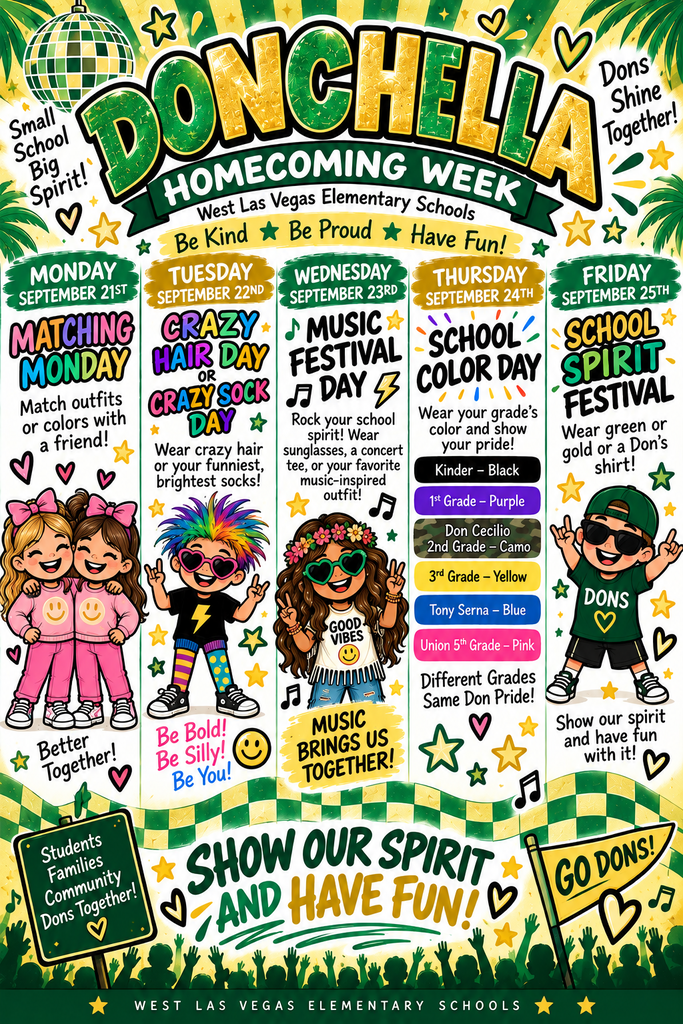 Elementary Dress Up Days Homecoming 2026