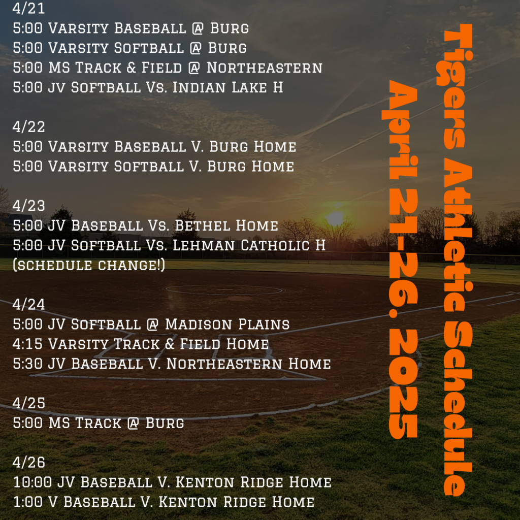 athletic schedule