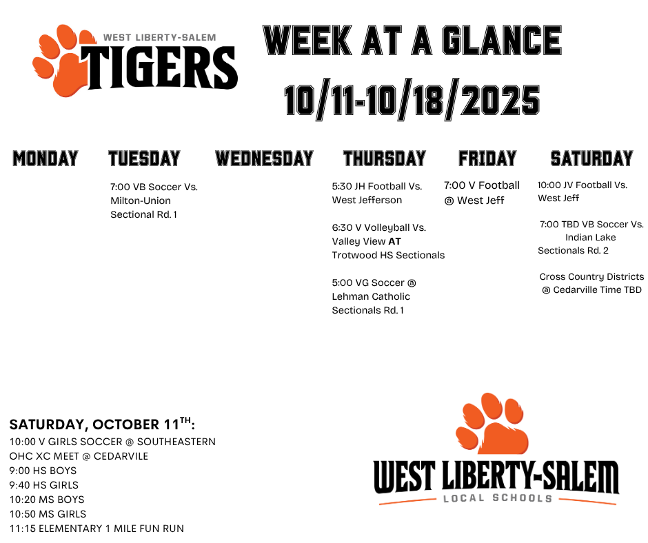 week at a glance