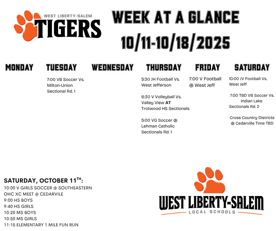 week at a glance