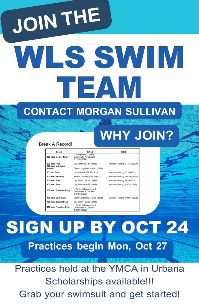 Swim Team Flyer 3 Records