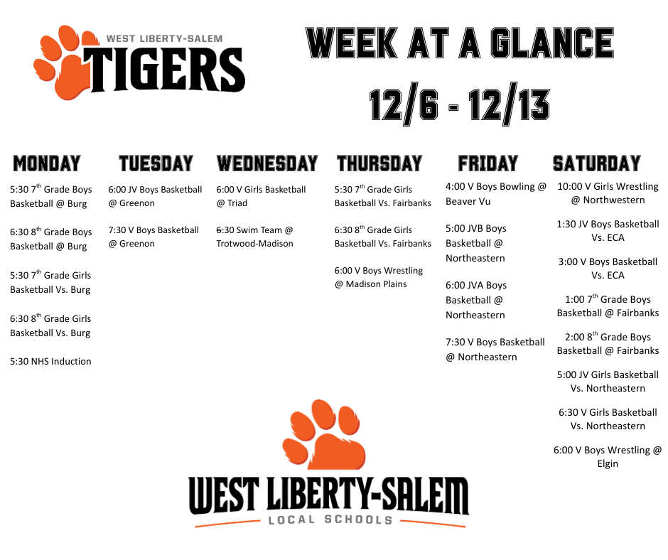 Week at a glance