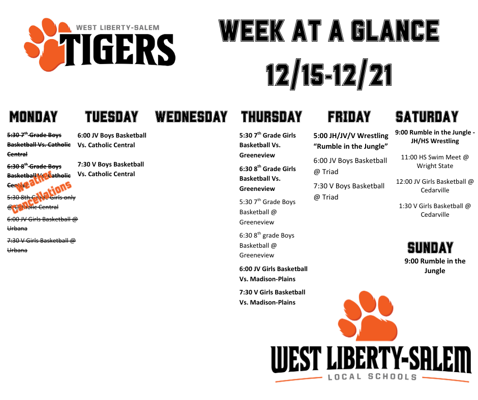 week at a glance