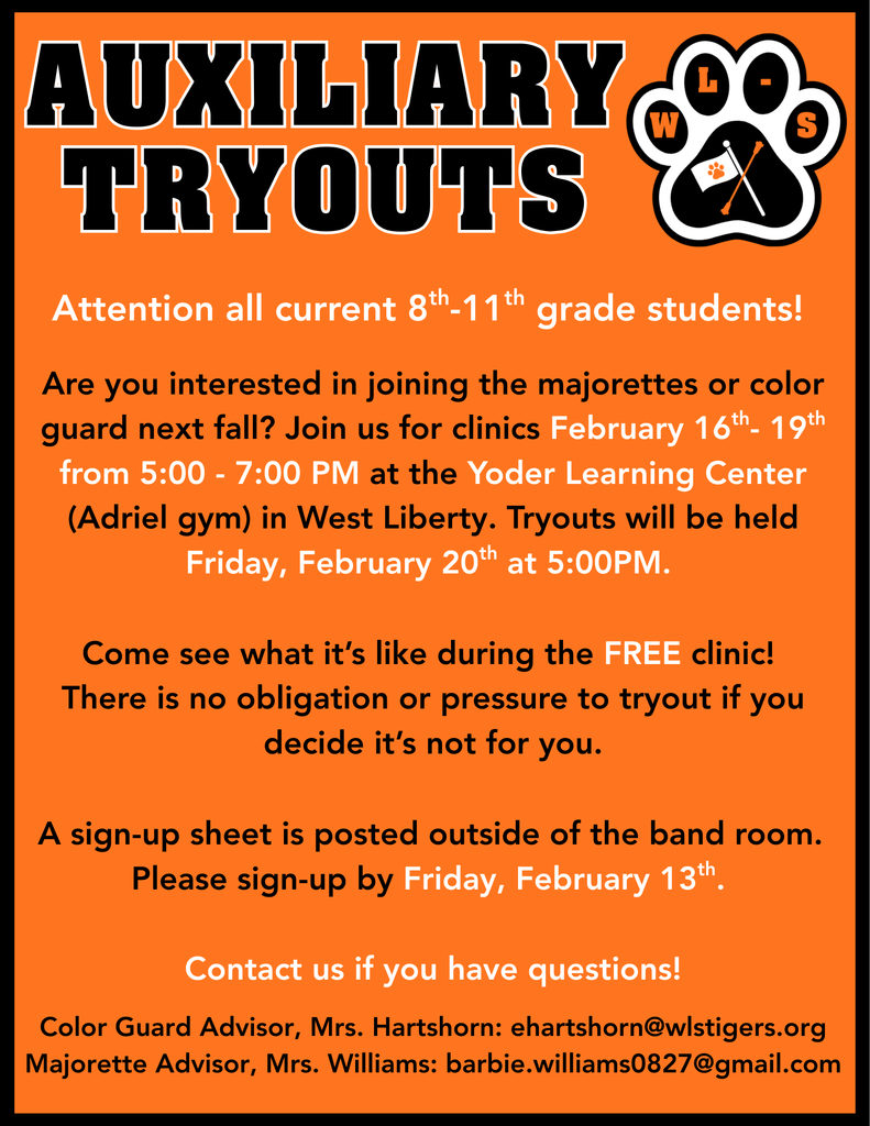 Auxiliary Tryouts
